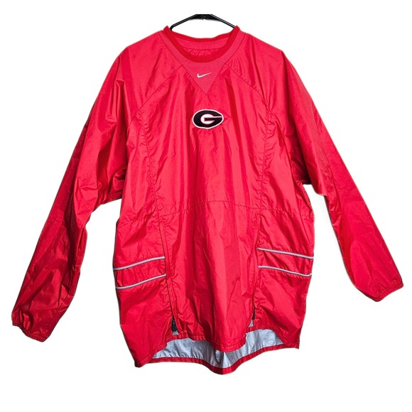 Nike Other - Nike Georgia Bulldogs NCAA Pullover Jacket Windbreaker Red Men's XL